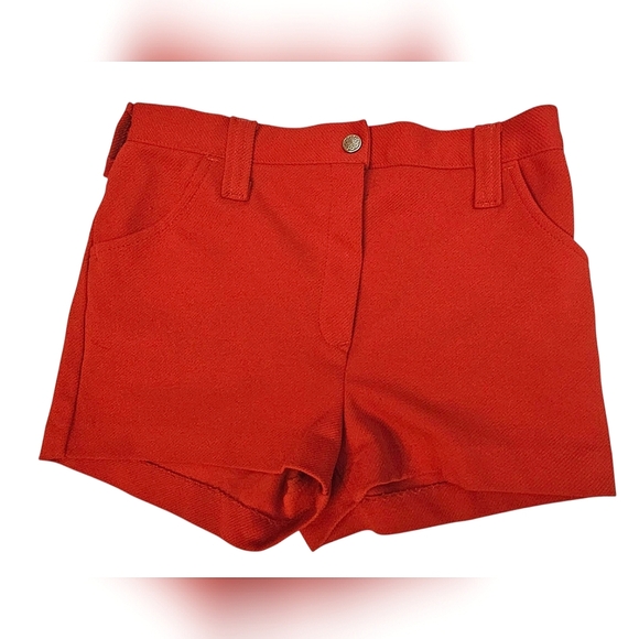Vintage 70s Sears Women's High Waist Red Shorts Size 7
